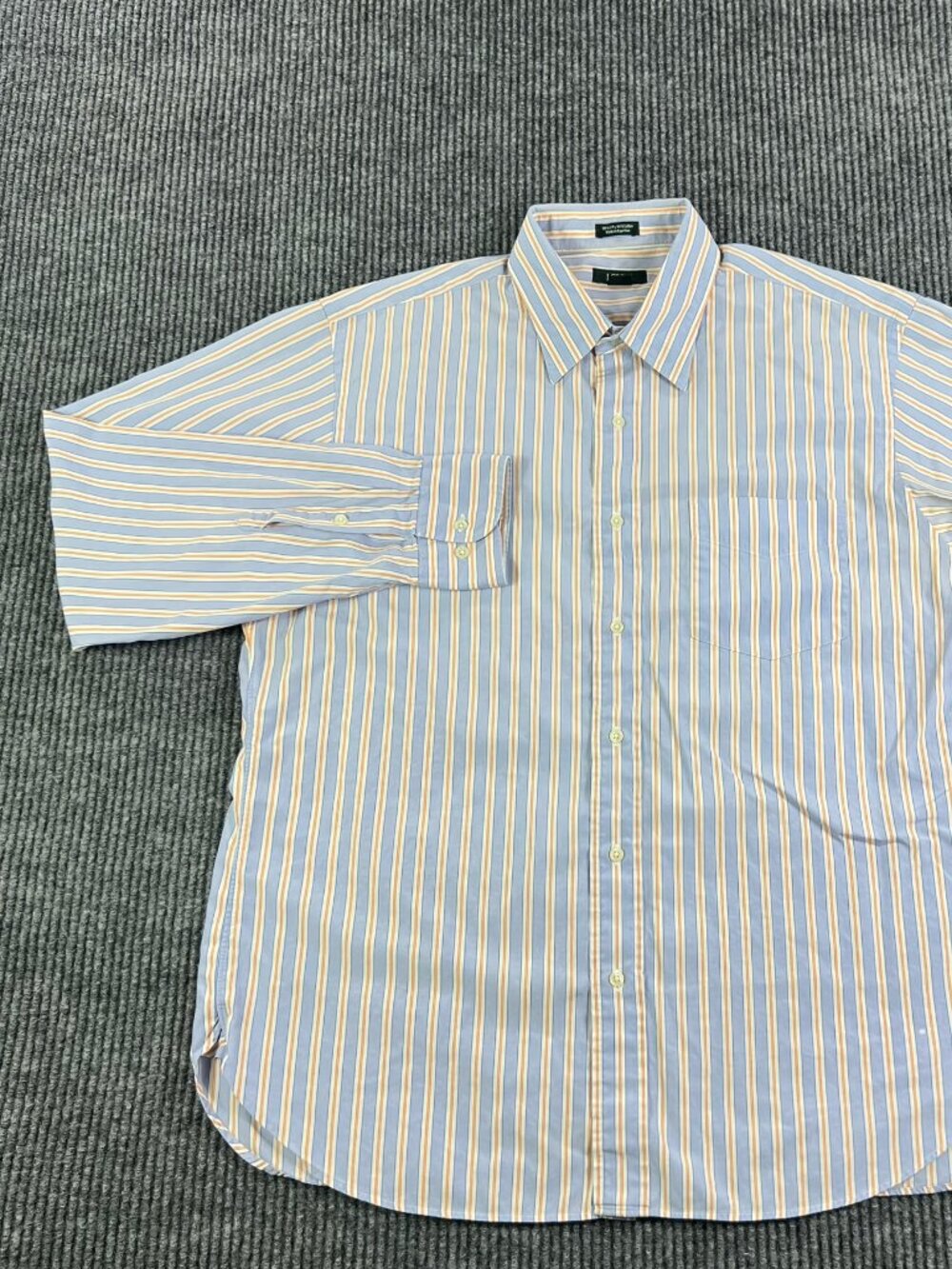 J.Crew Dress Shirt Mens L 16-16.5 Blue Stripe Regular Fit Cotton Long Sleeve
